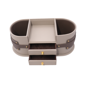 Suitcase Style Leather Desk Organizer 