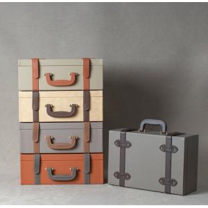 Modern Leather Vintage Trunk Set