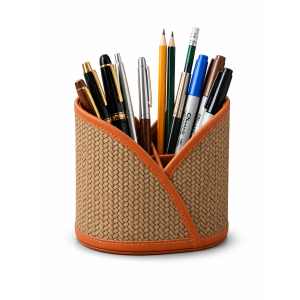 Heritage Design - Leather Desk Pen Holder Organizer