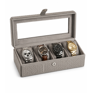 Premium Leather Watch Box – 4 Slot Organize