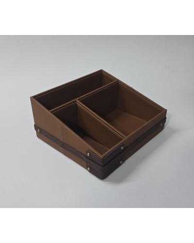 Suitcase design- Leather Table Organizer 
