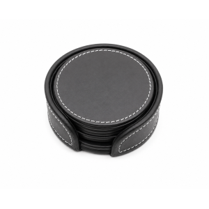 Round Coaster set Gray & Black 
