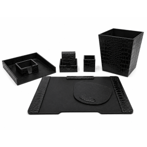 Office set Black Croco