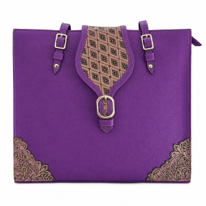 Purple Grace Leather Handbag