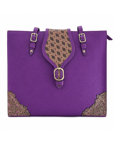 Purple Grace Leather Handbag