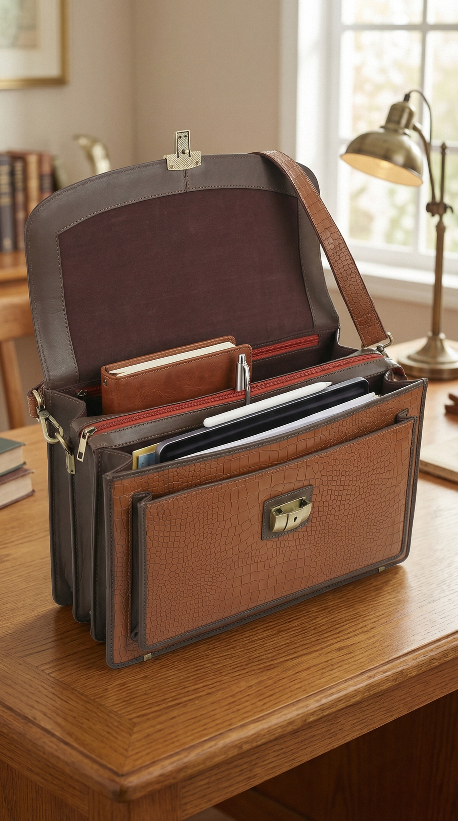 Premium Leather Briefcase Bag for Men