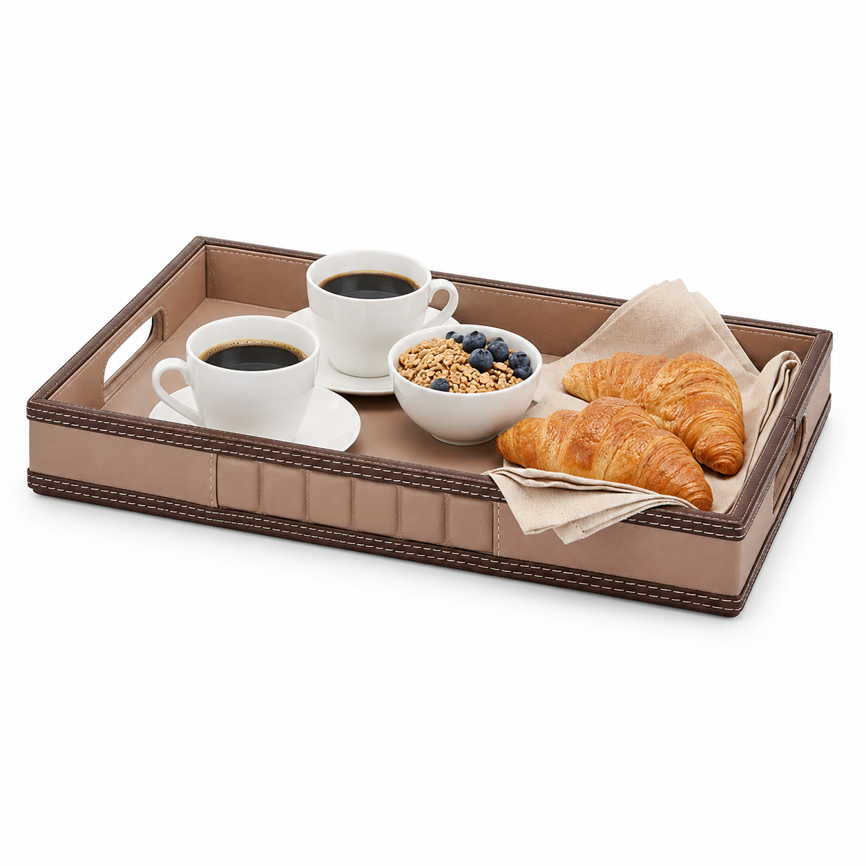 Brown Leather Tray Large
