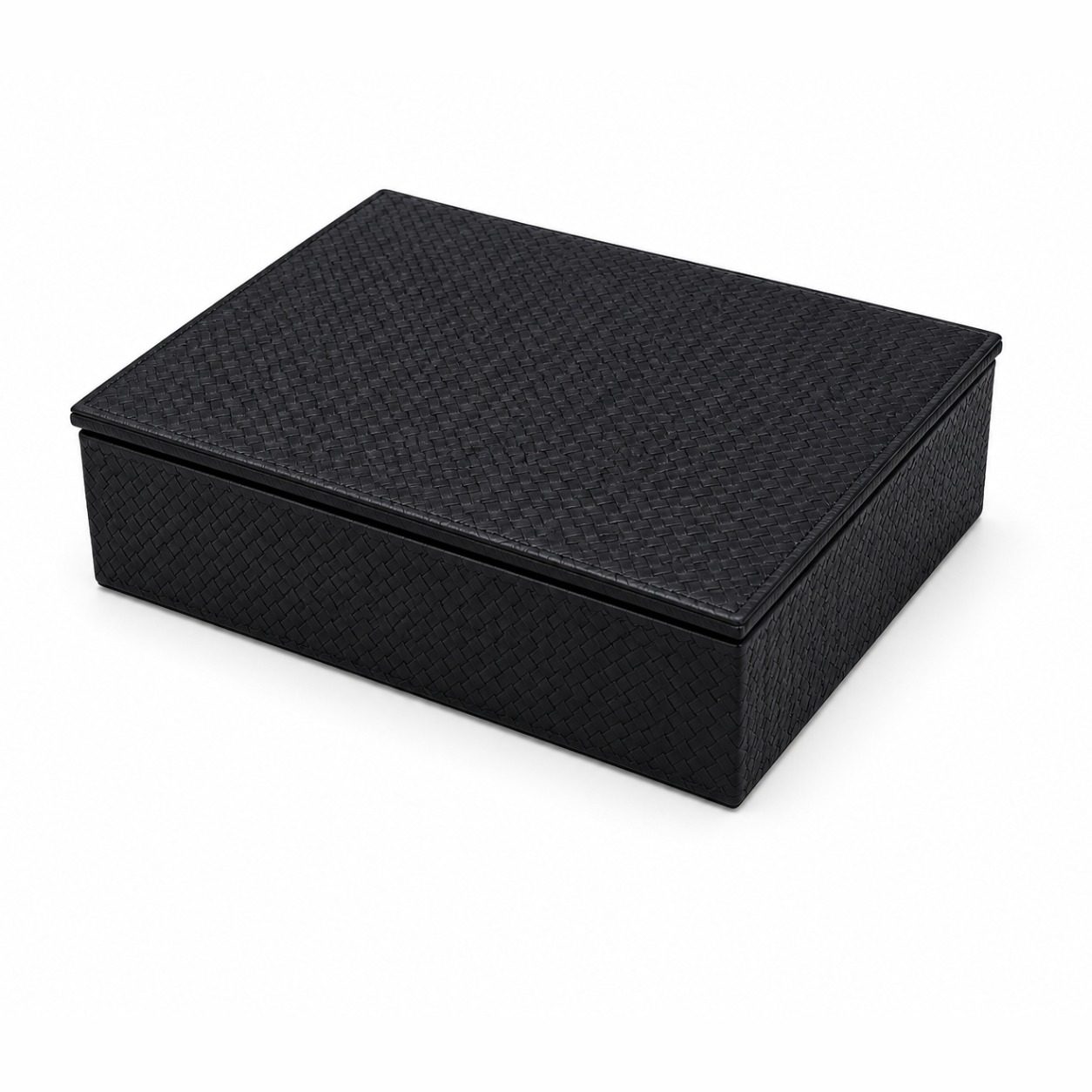Leather Coffee Box Organizer with Compartments