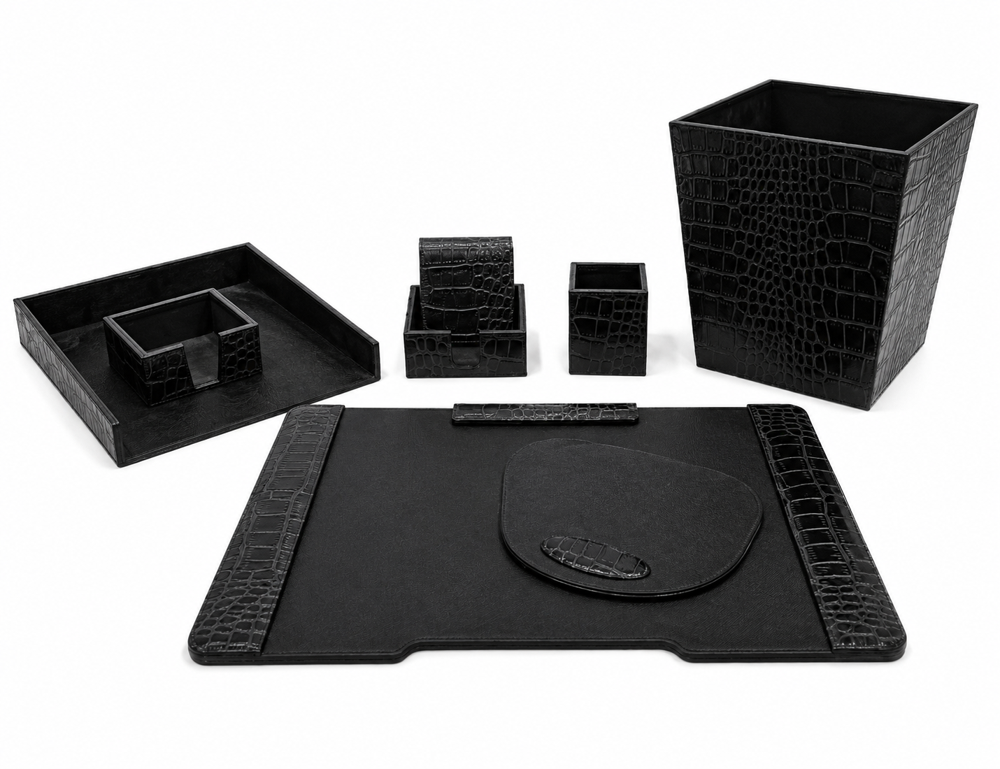 Office set Black Croco