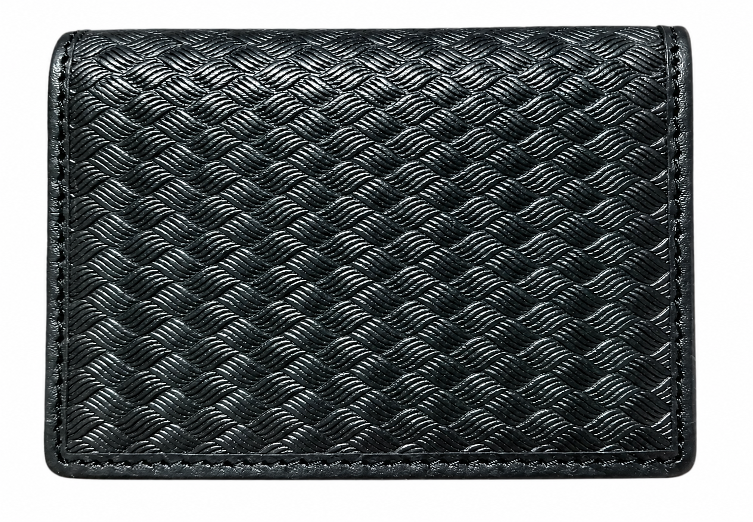 Woven Leather Card Holder