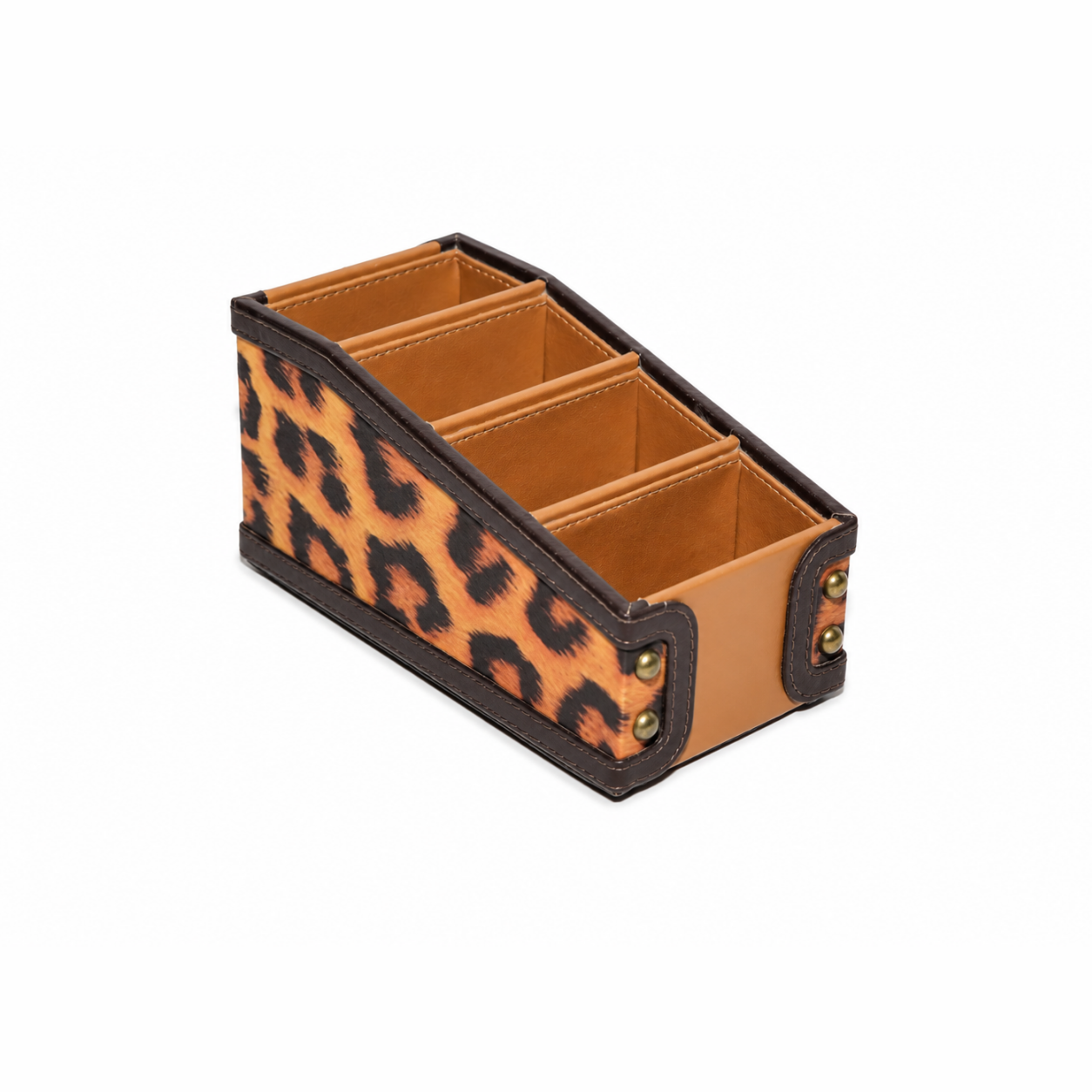 Luxury Leopard Print Desk Organizer